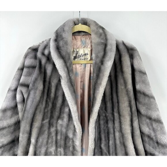 formal retro mink-o-rama glam regency gray S M - Picture 5 of 10